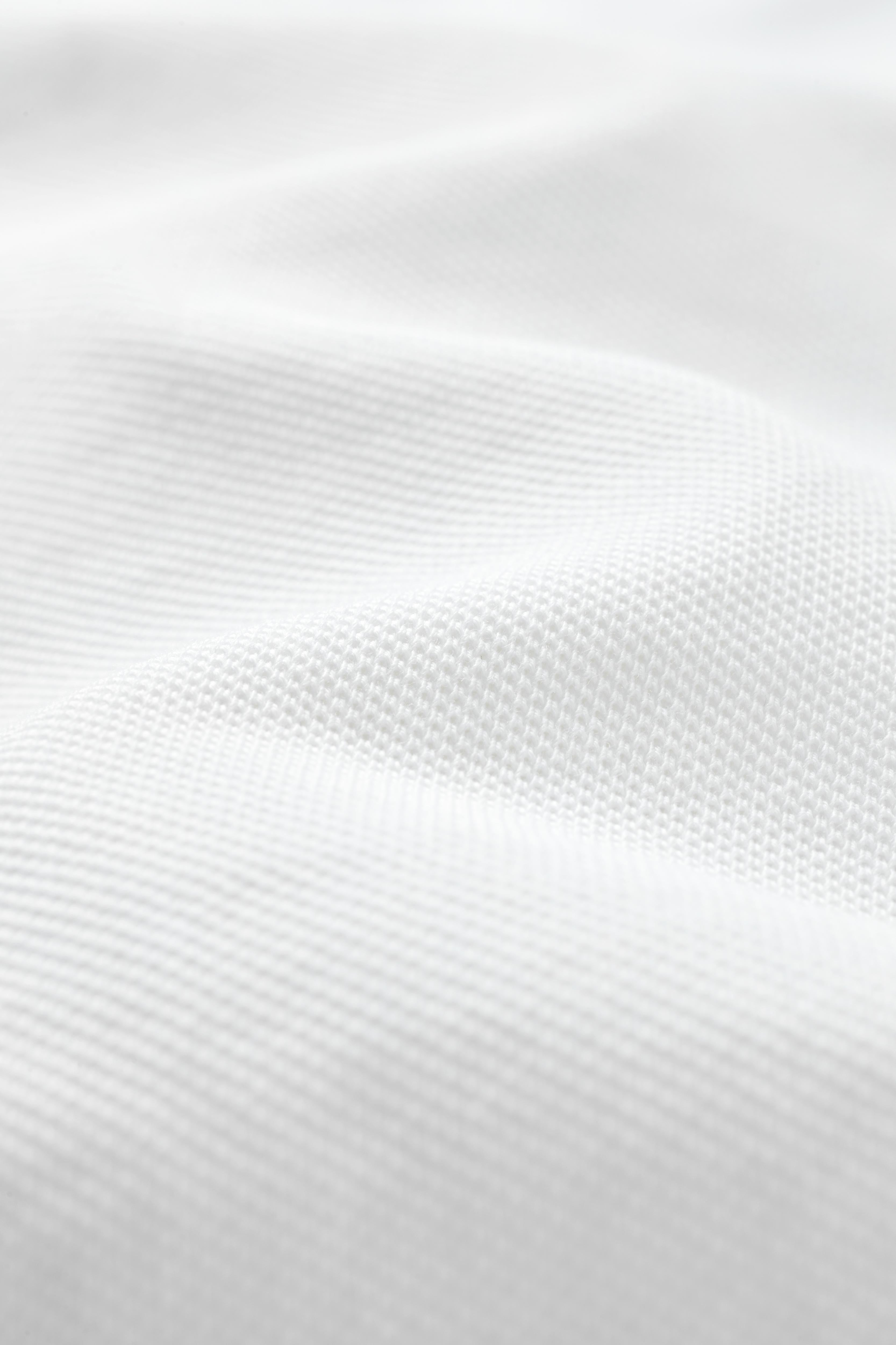 Renewed White Dress Collar Performance Short Sleeve Polo - Atica Man