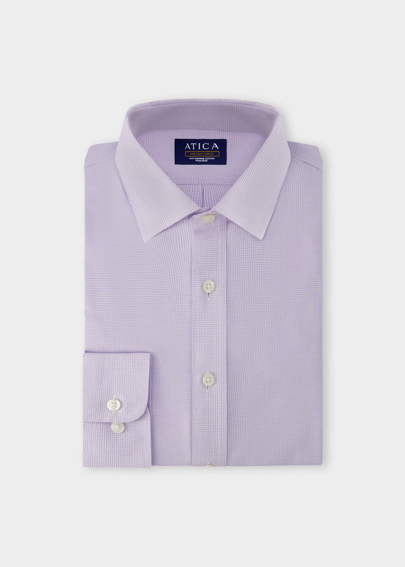 EVERYDAY Lavender Micro Grid Shirt
