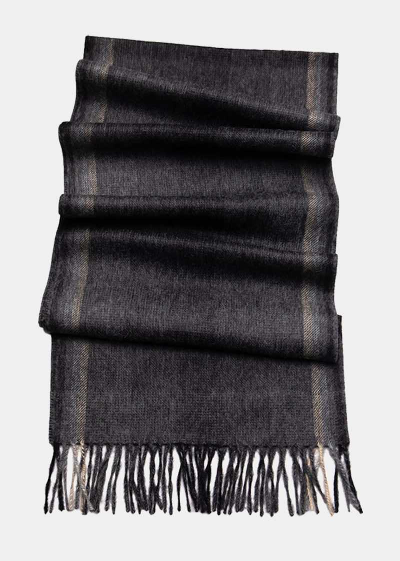 Striped Baby Alpaca Scarf