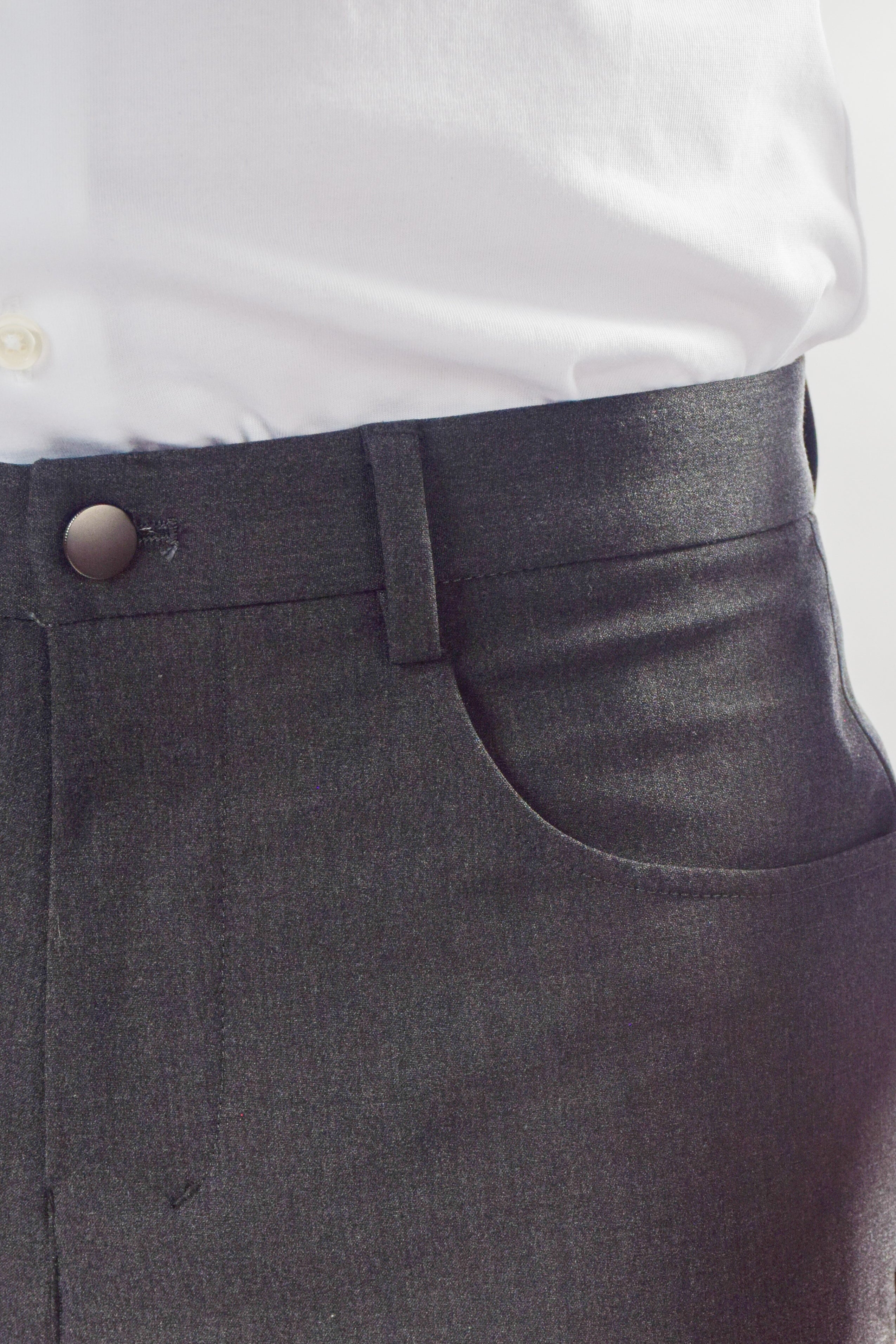 Charcoal Essential Stretch Pants - Atica Man