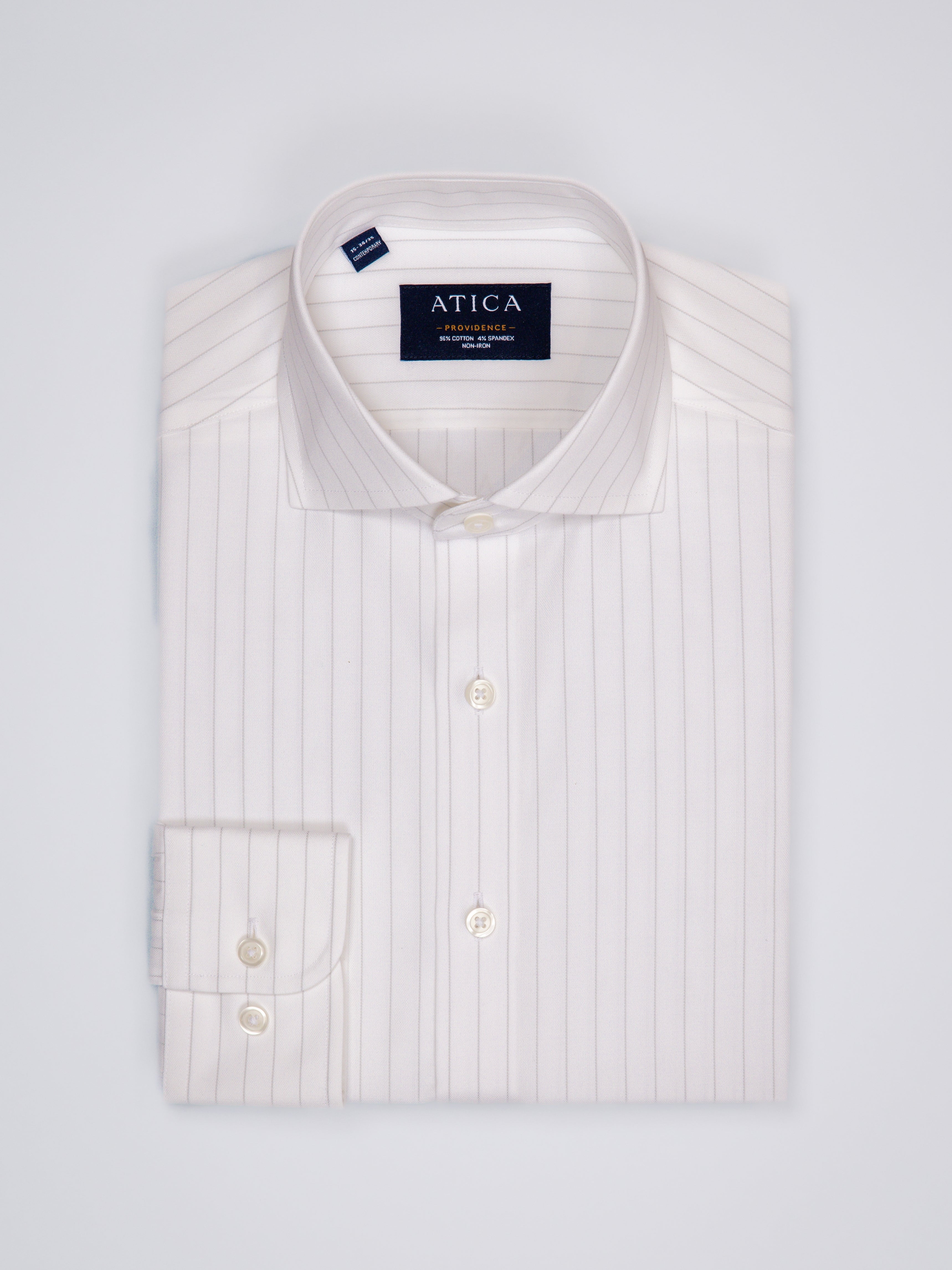 herringbone dress shirt Providence Herringbone Stripe Shirt Contemporary (Slim) / 16 / Medium (32-33)