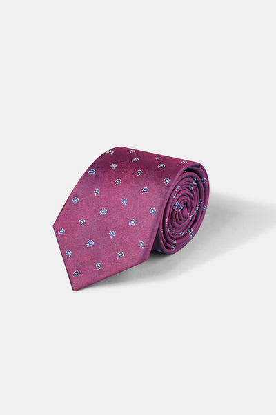 Woven Tie | 100% Silk | Small Paisley Pattern.