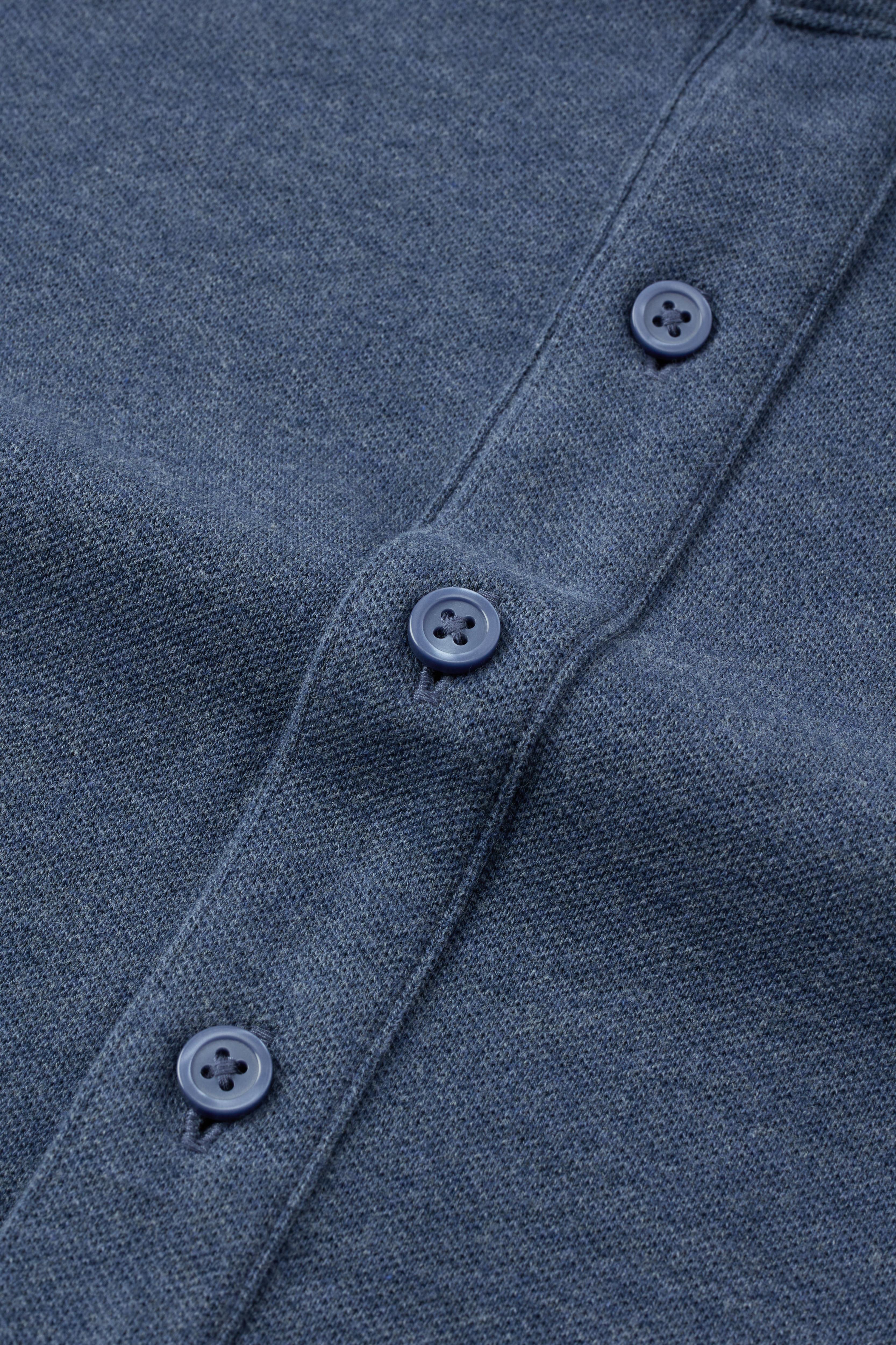 Dress Collar Performance Polo - Heather Blue - Atica Man