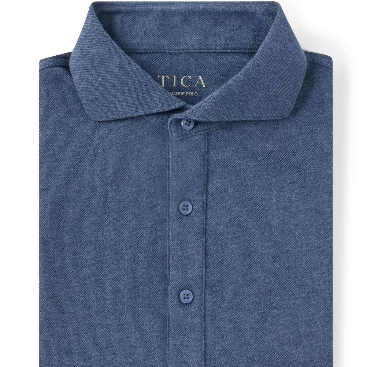 dress shirt polo Men's Heather Blue Polo Shirt Heather Blue / X-Small