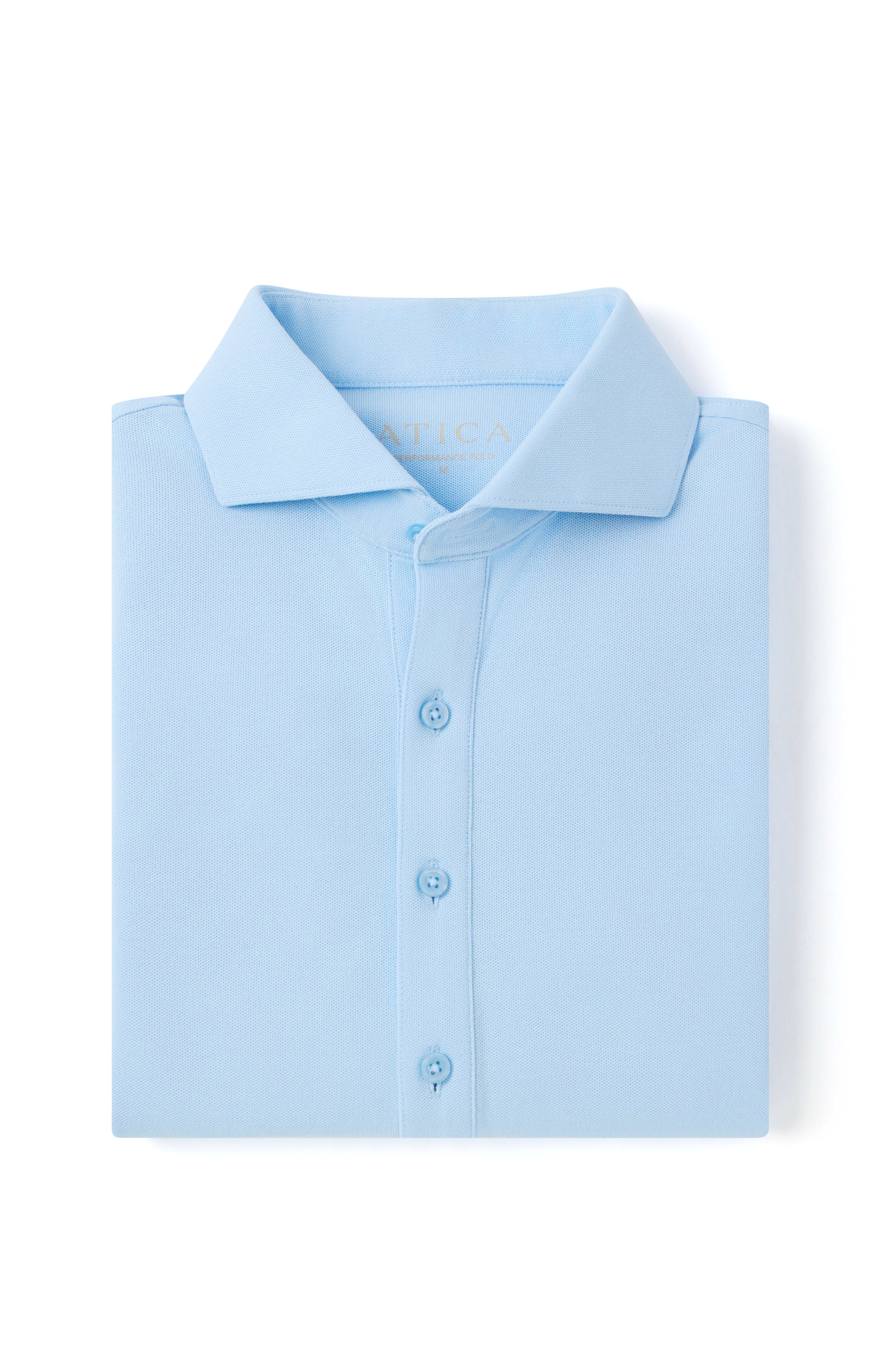 Dress Collar Performance Polo - Sky Blue