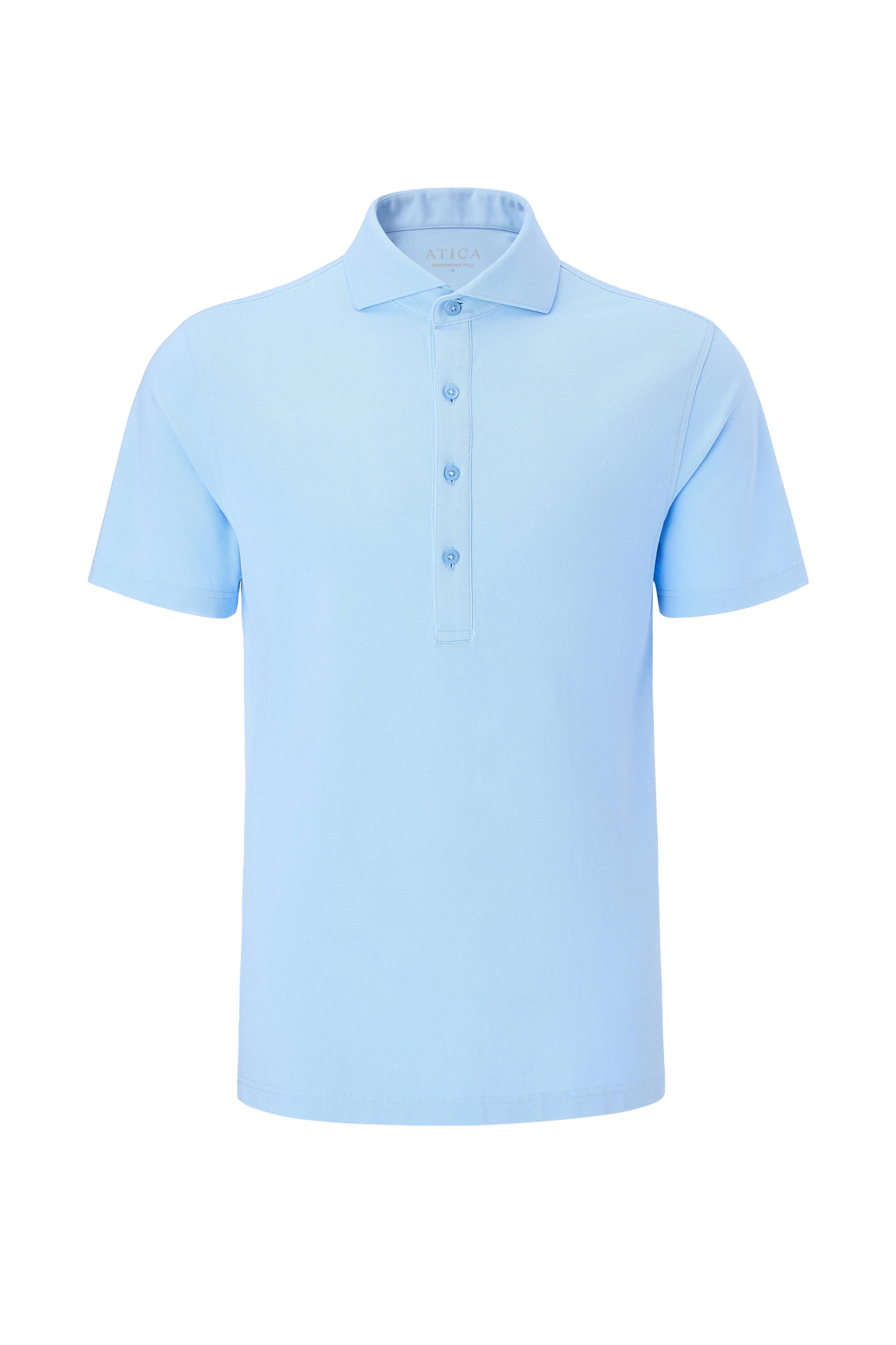 Dress Collar Performance Polo - Sky Blue - Atica Man Dress Collar Performance Polo - Sky Blue - Atica Man