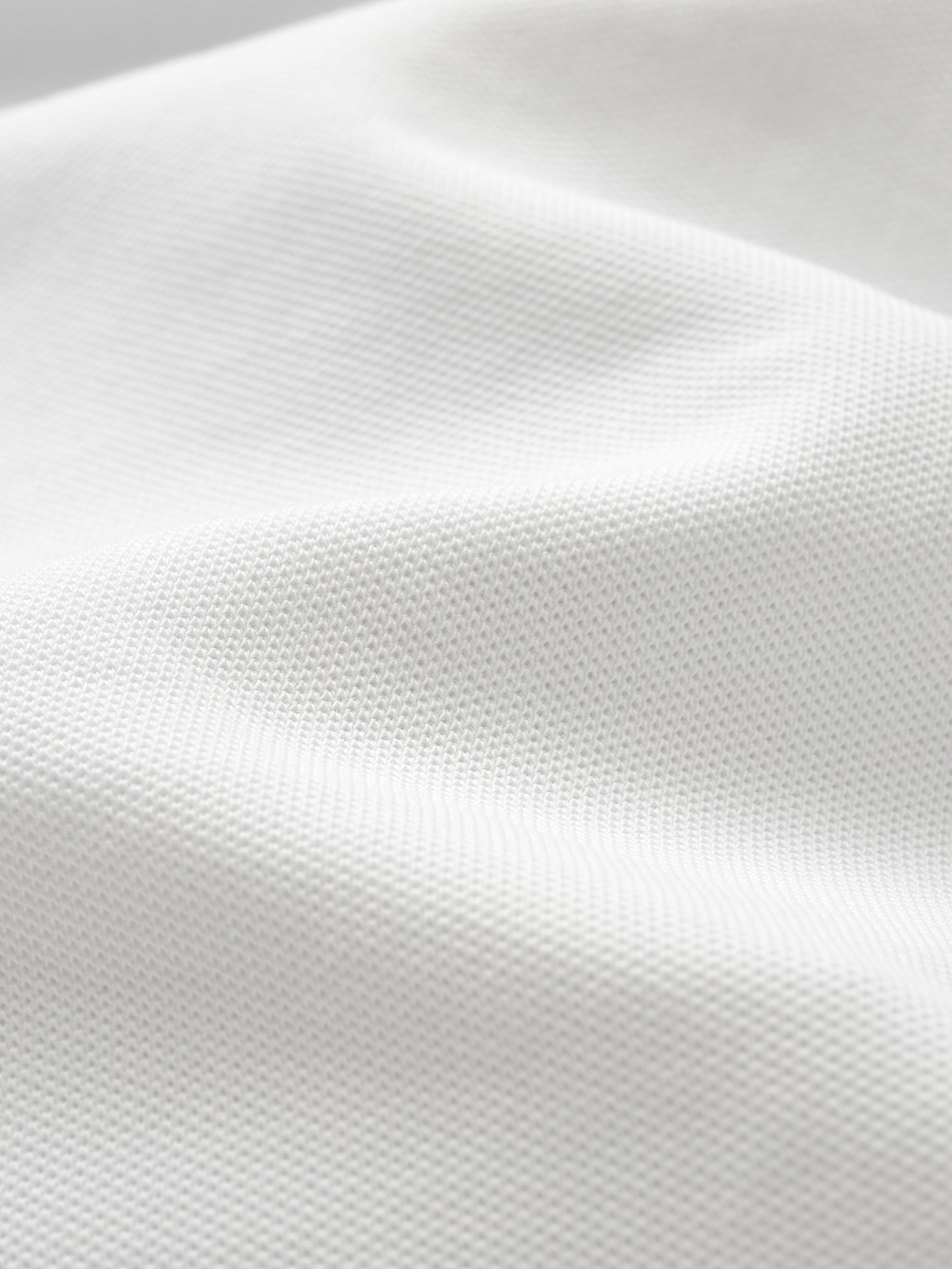 Dress Collar Performance  Short Sleeve Polo - White
