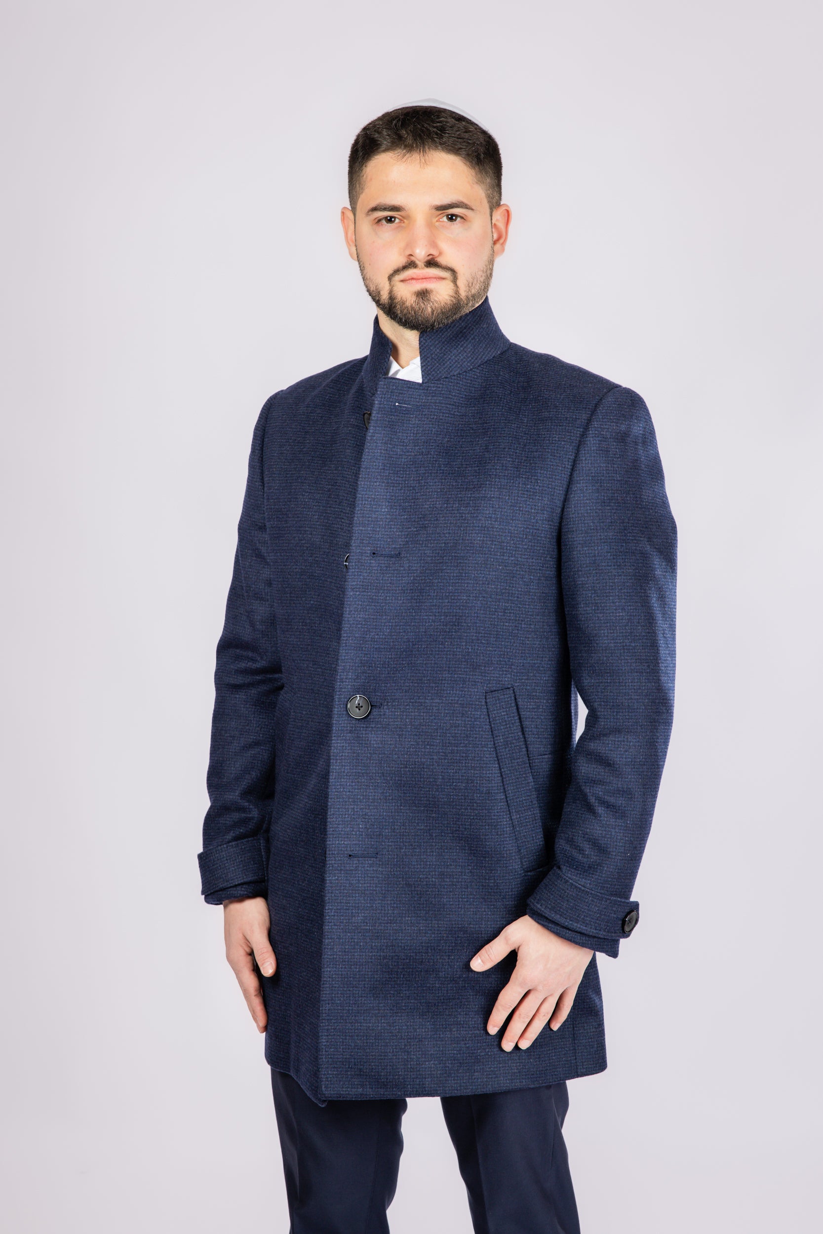 Standing Collar Wool Carcoat | Atica Man
