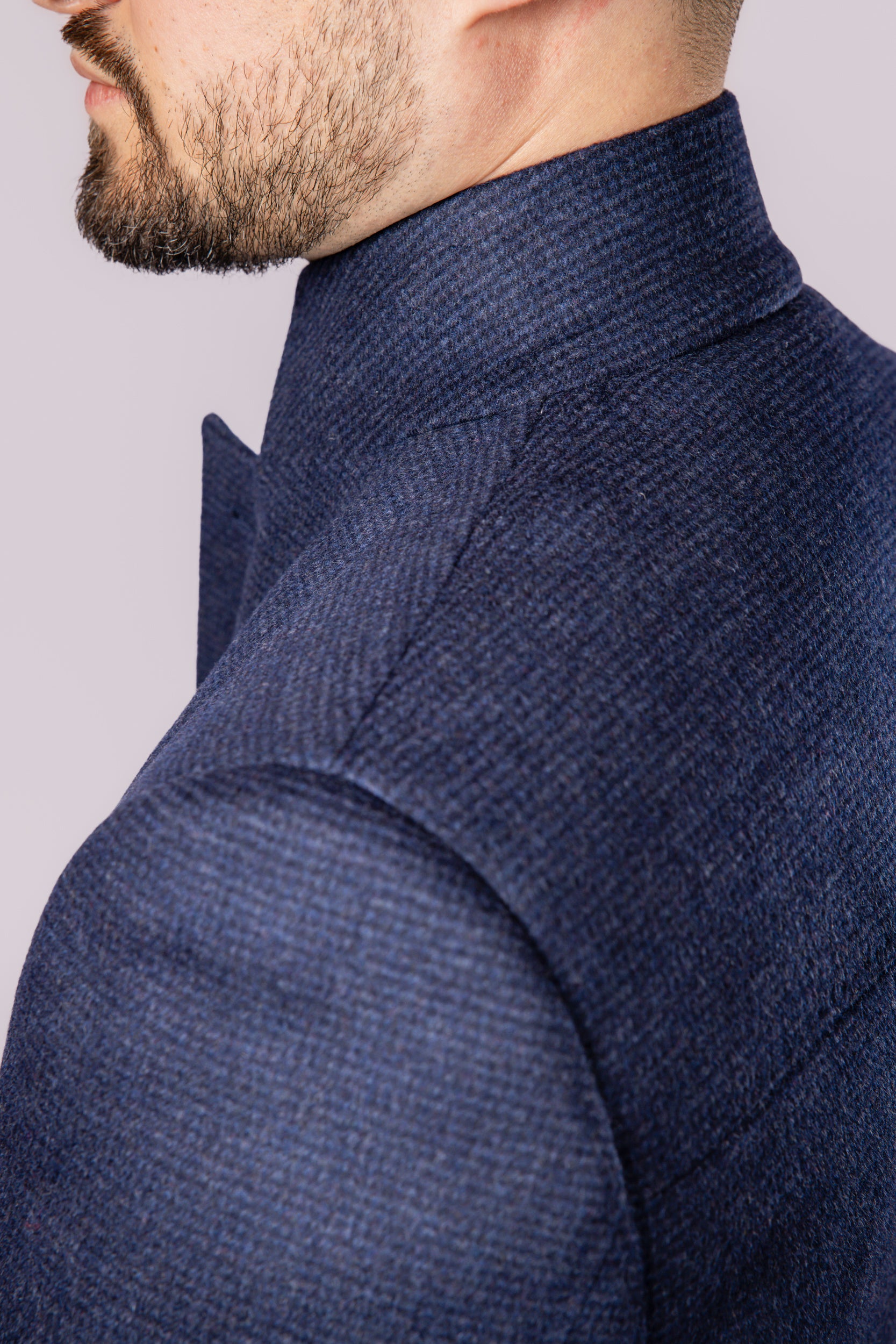 Standing Collar Wool Carcoat | Atica Man