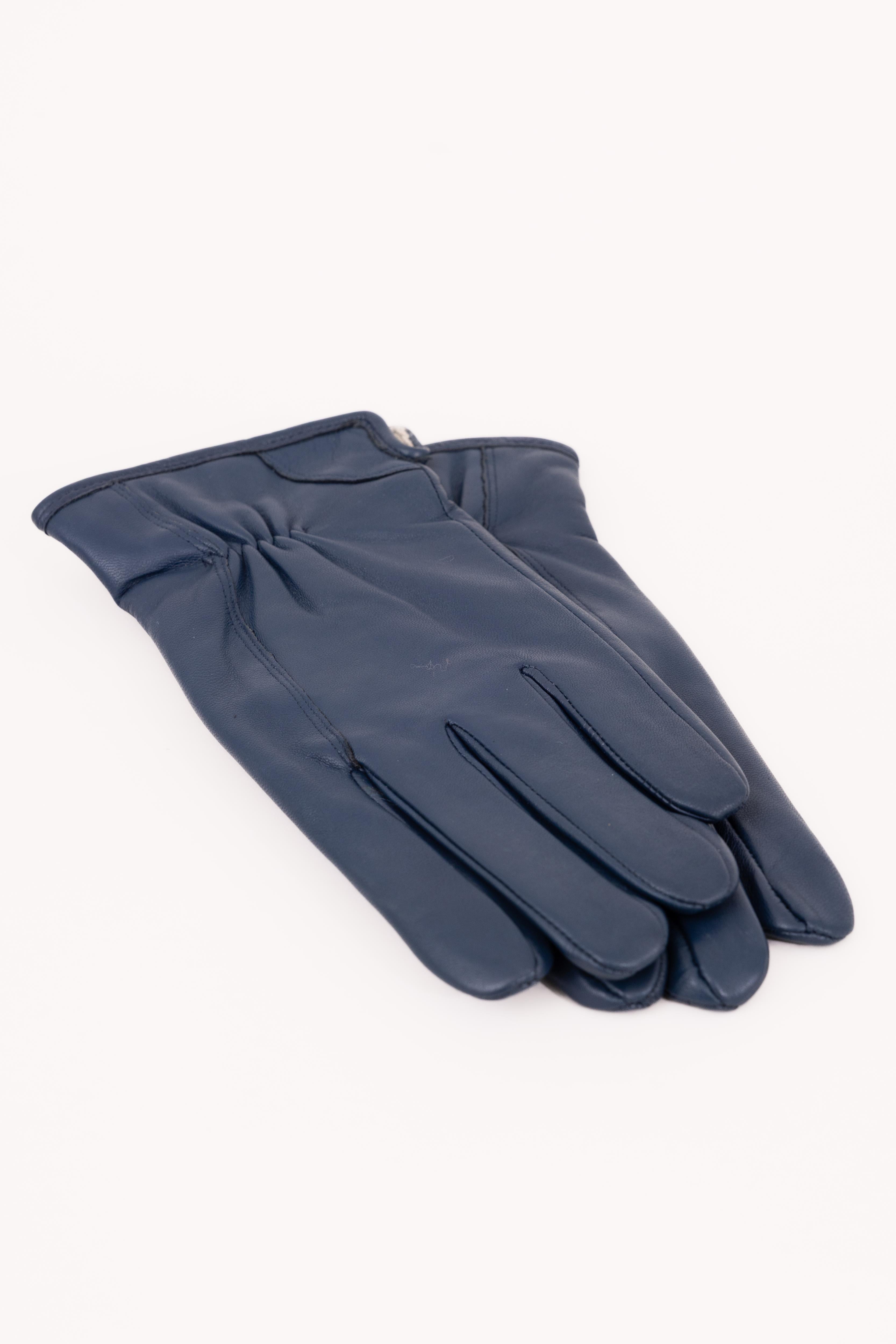 Men’s Nappa Leather Wool Lined Touchscreen Gloves - Atica Man