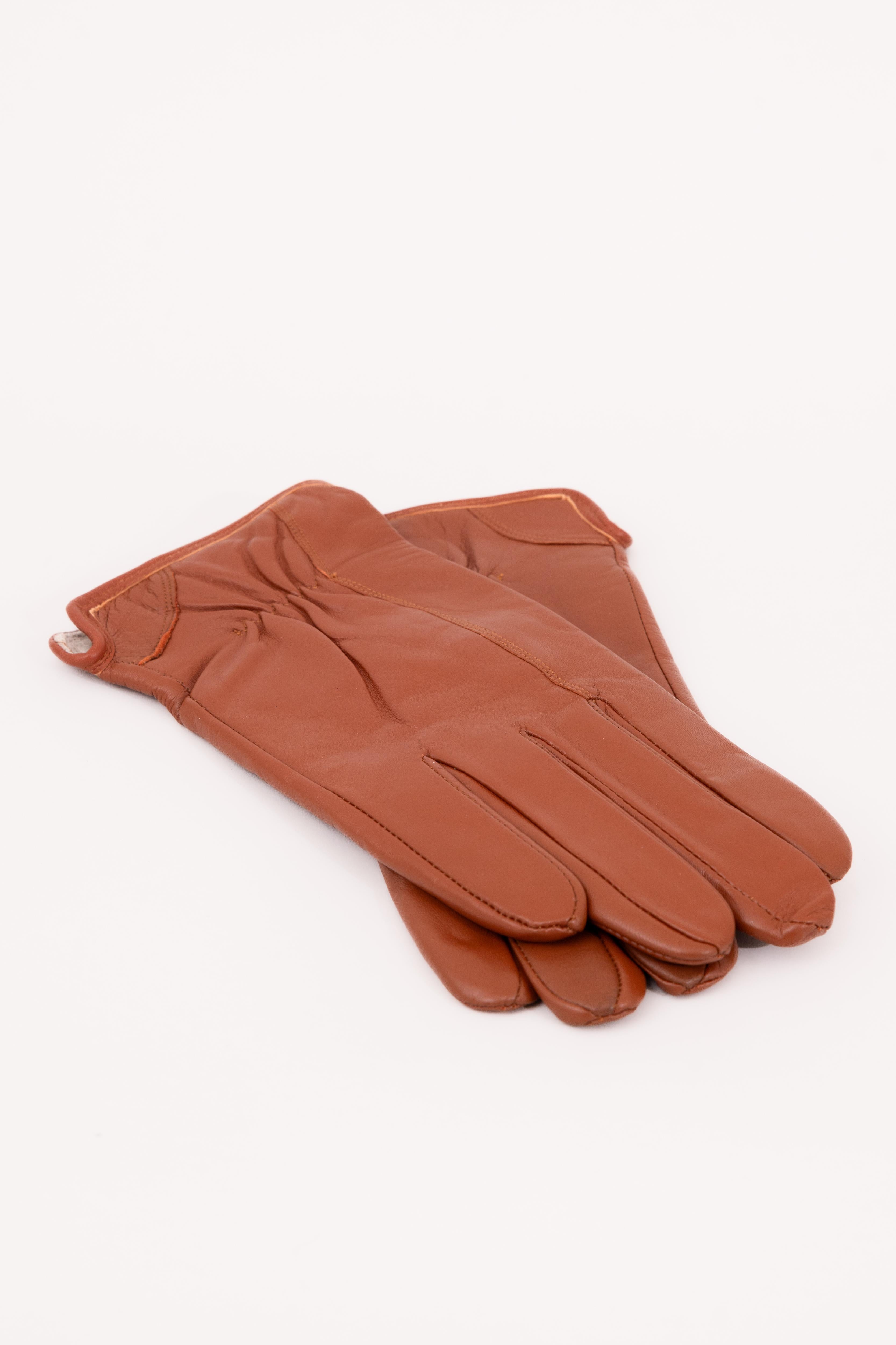 Men’s Nappa Leather Wool Lined Touchscreen Gloves - Atica Man