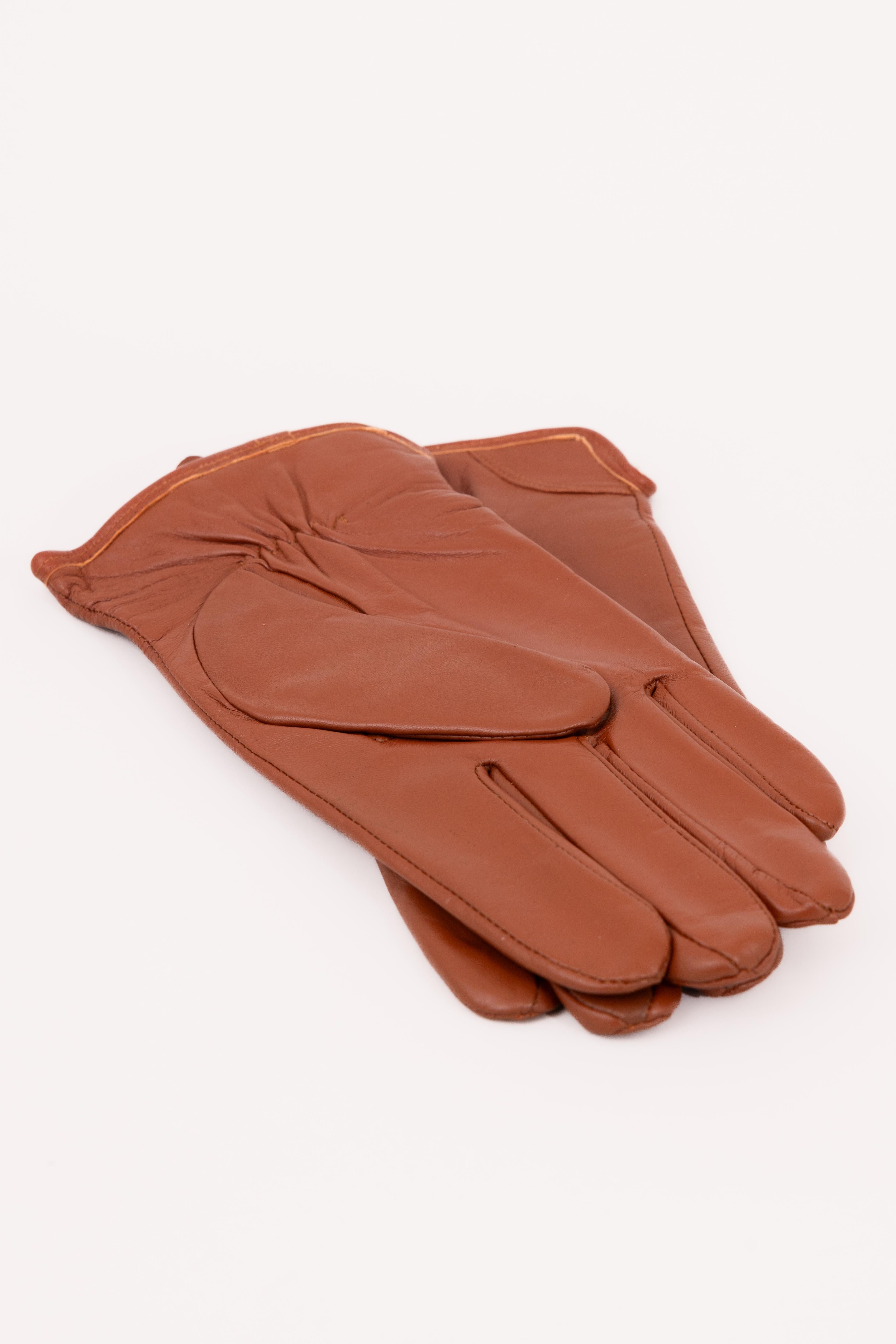 Men’s Nappa Leather Wool Lined Touchscreen Gloves - Atica Man
