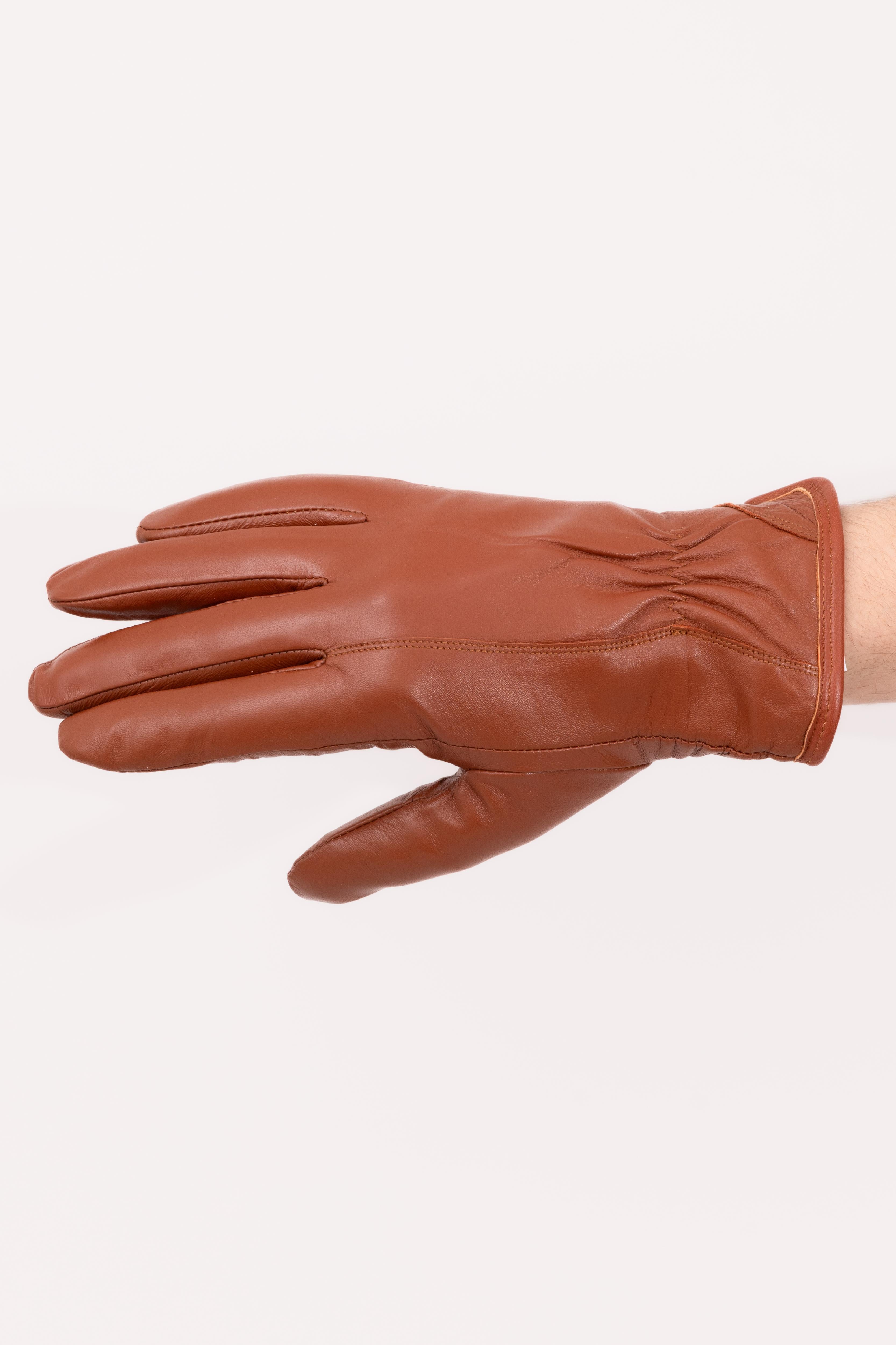 Men’s Nappa Leather Wool Lined Touchscreen Gloves - Atica Man