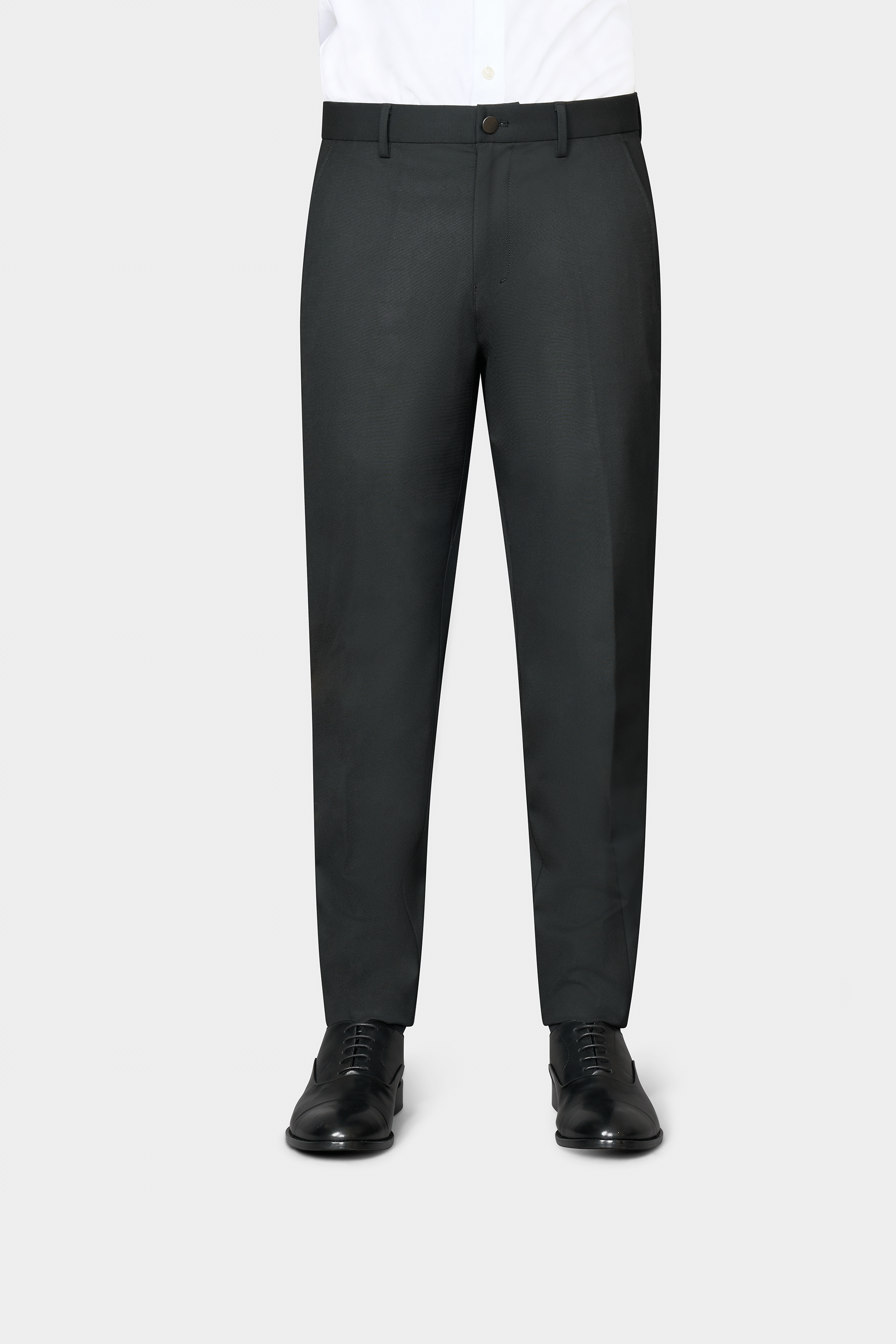Yarn Dye Charcoal Herringbone Cotton Dress Pants Yarn Dye Charcoal Herringbone Cotton Dress Pants