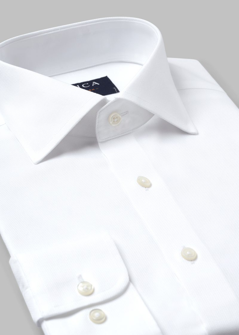 Edinburgh Button Cuff White Shirt
