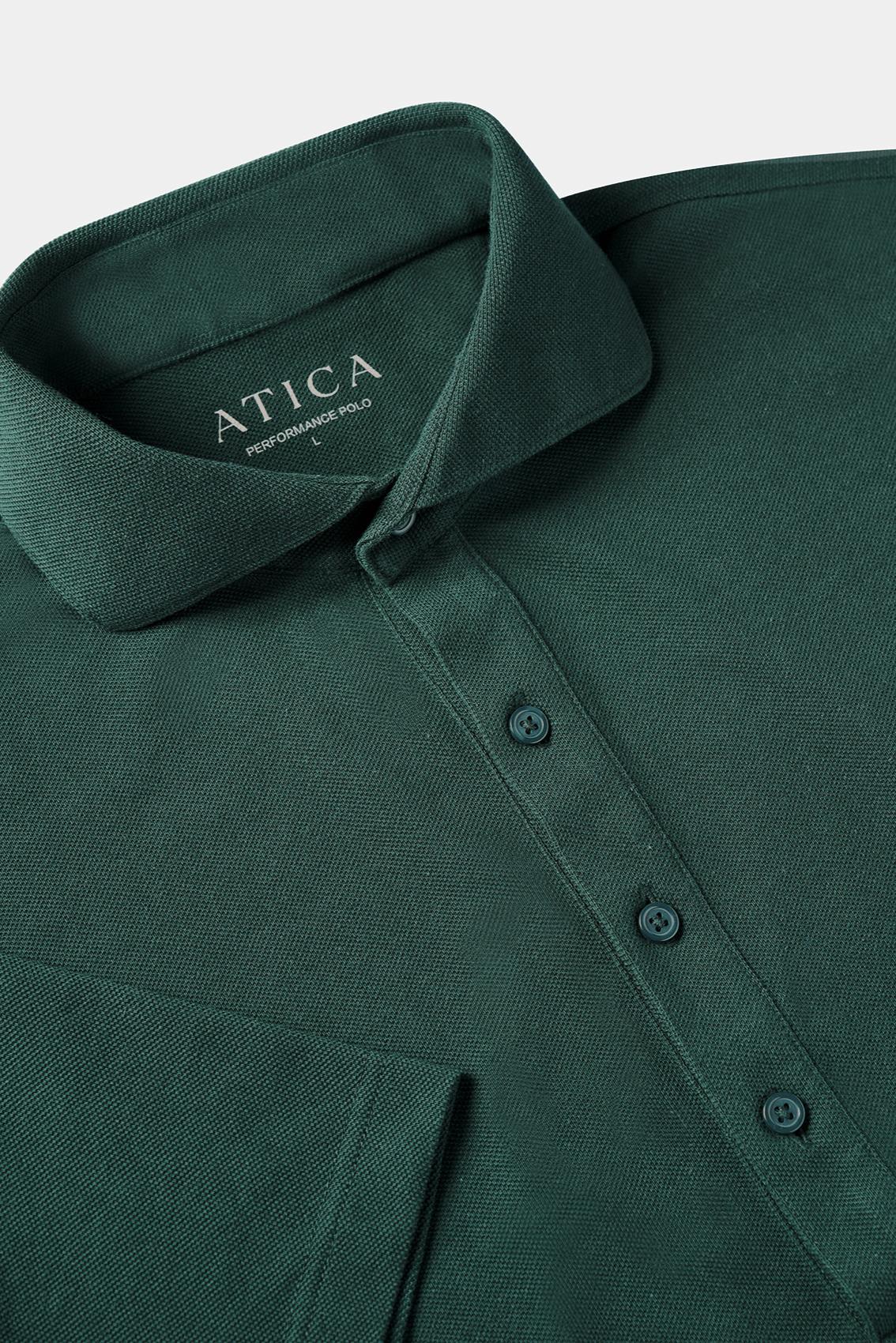 Men's Green Polo Shirt. Made from 100% breathable American Cotton, wrinkle free