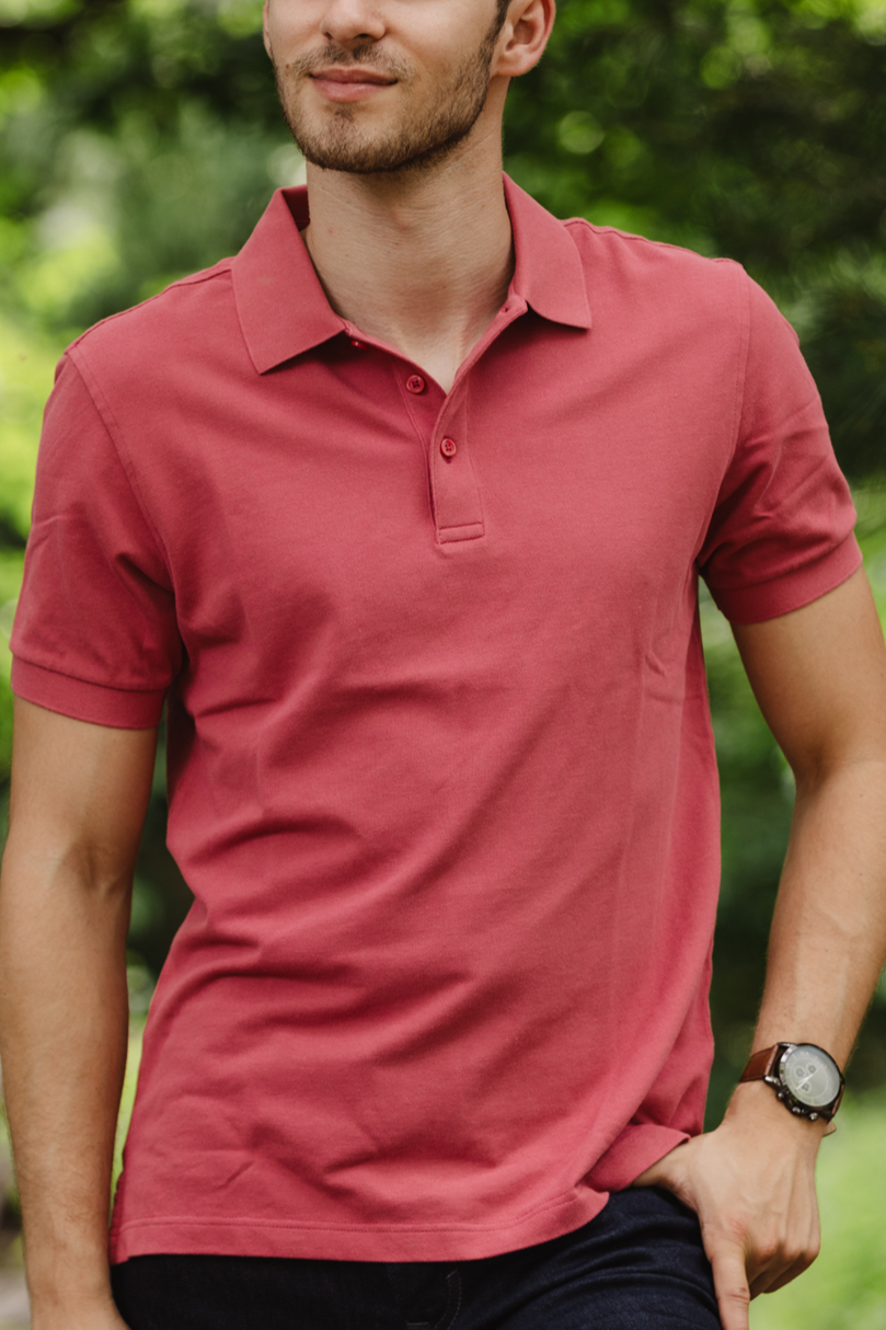 Performance Polo Coral Shirt