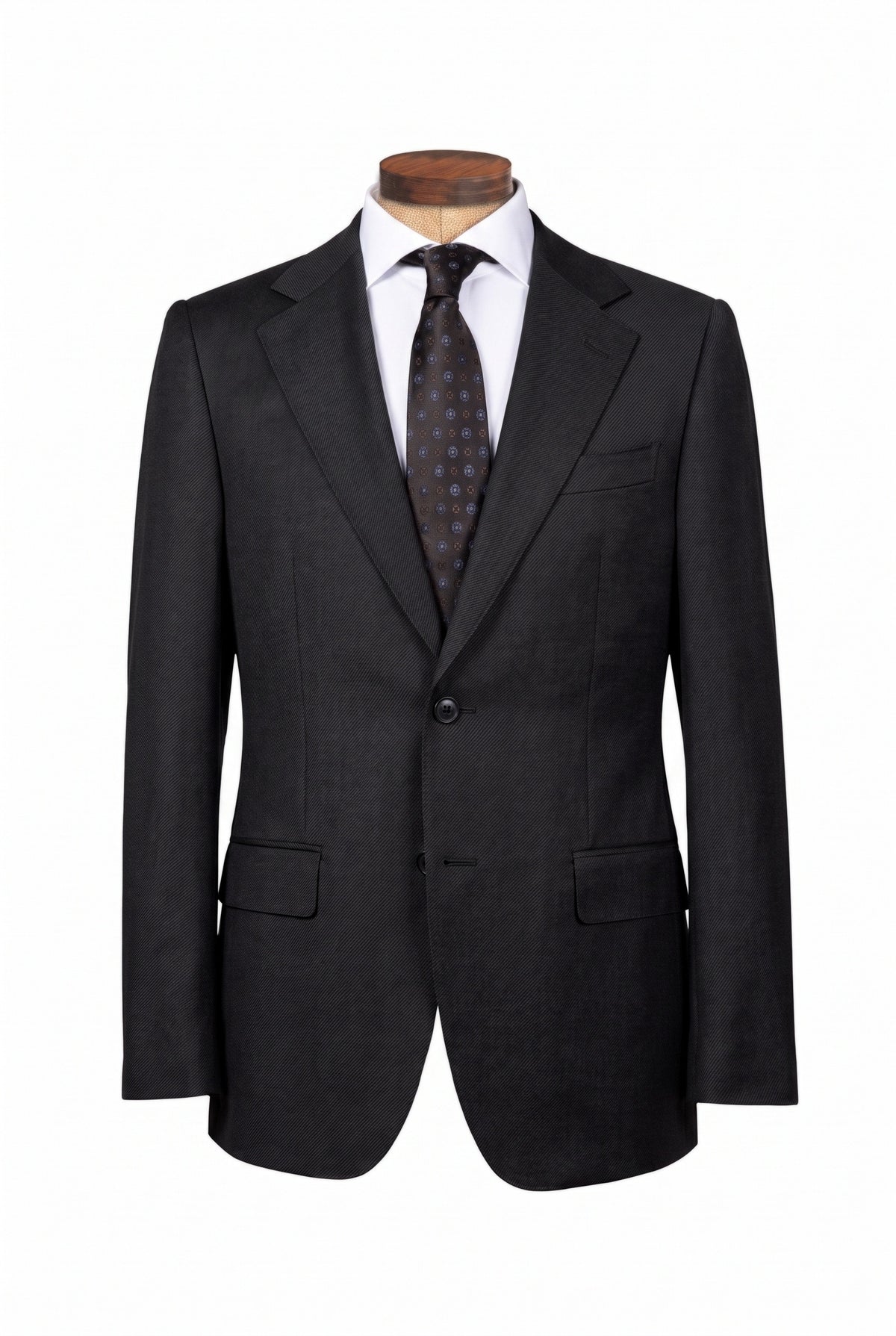 Half Canvas Suit | Notch Lapel | Black