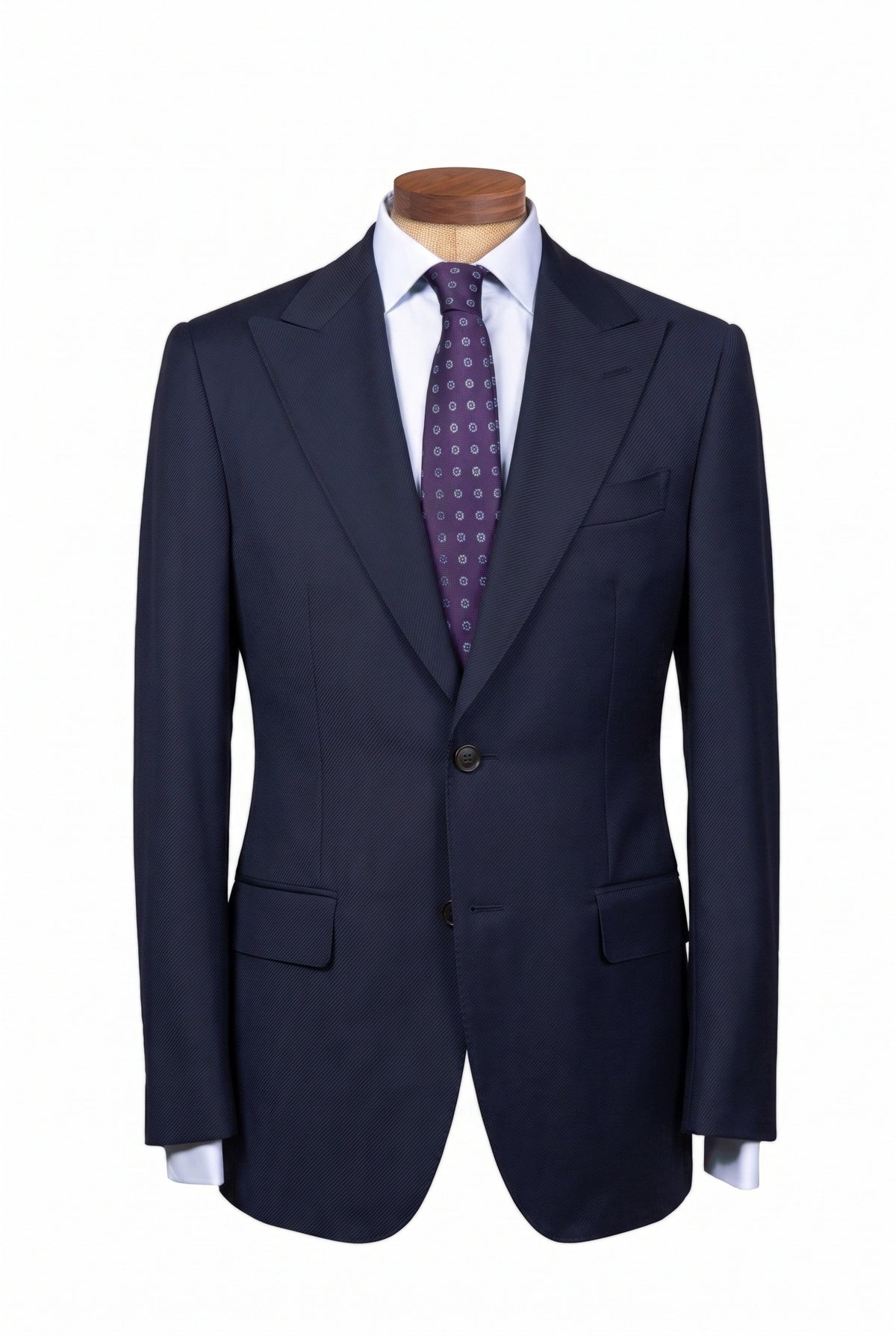 Half Canvas Suit | Peak Lapel | Dark Navy