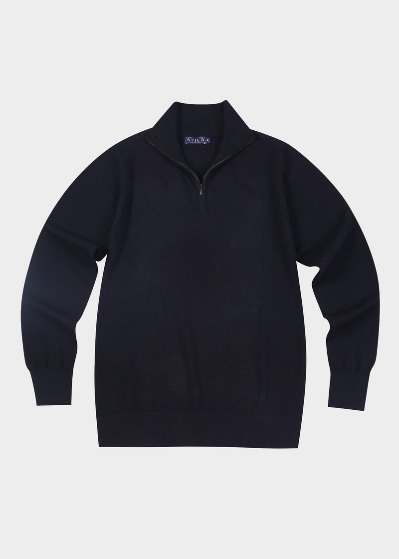 Cashmere Blend Zip-Up Sweater