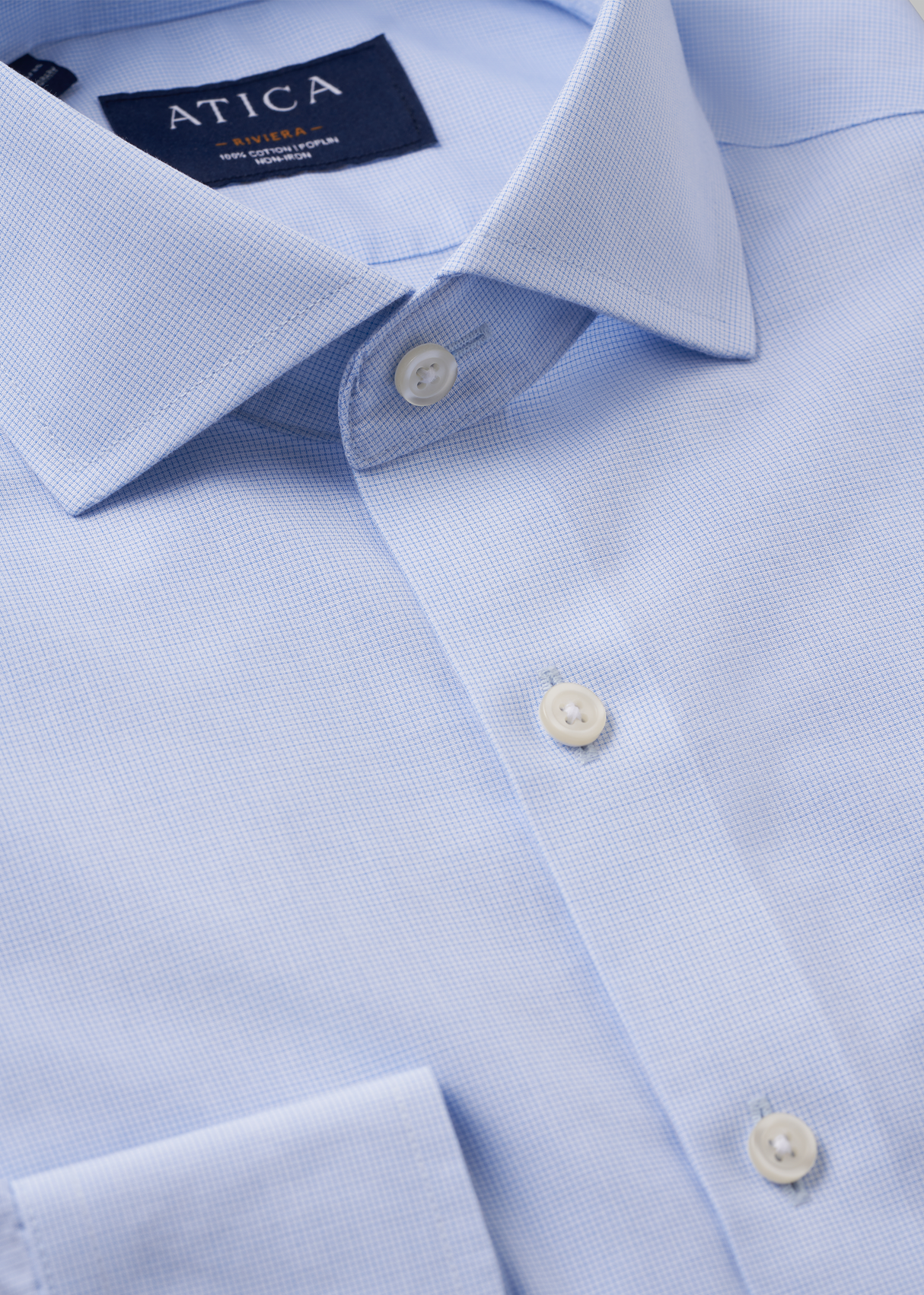 Riviera Light Blue Poplin Shirt.