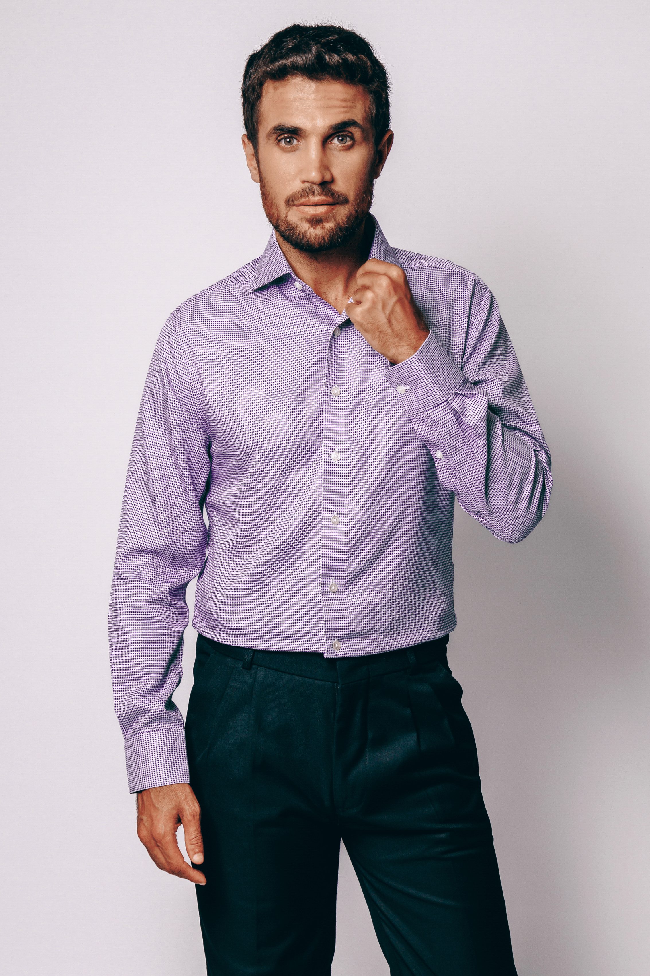 Greenwich Purple Check Shirt | Atica Man Greenwich Purple Check Shirt | Atica Man